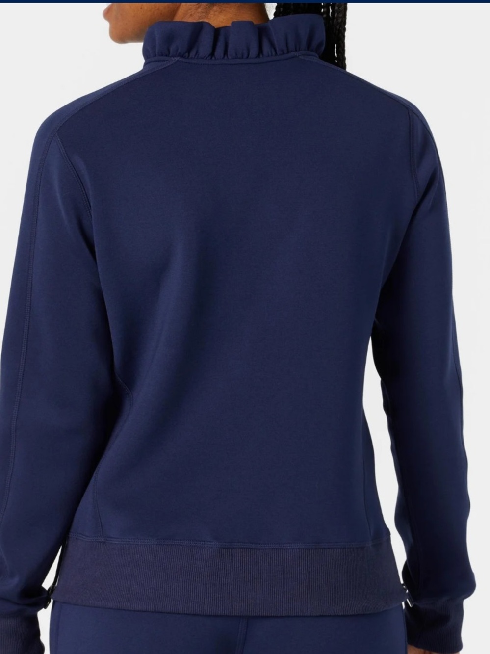 Tail Navy Ruffle-Neck Active Pullover - Picture 4 of 5